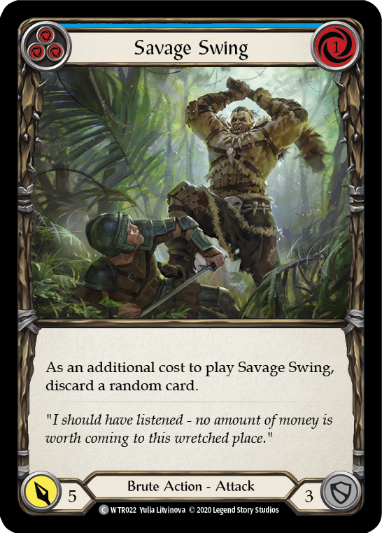 Savage Swing - Blue (WTR) #U-WTR022 [EN/N]