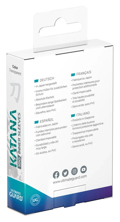 Katana Standard Size Inner Sleeves (100-Pack) - Transparent