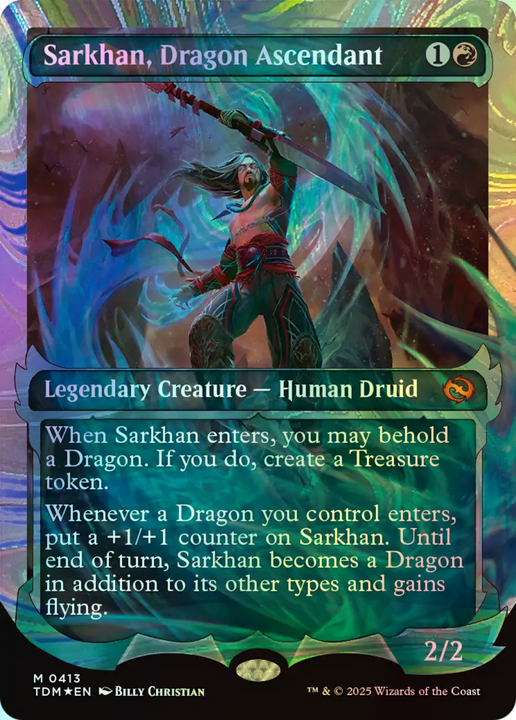 Sarkhan, Dragon Ascendant - Halo Foil (TDM) #413 [EN/F] s/o