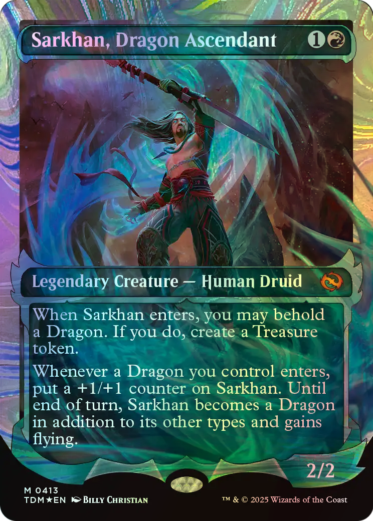 Sarkhan, Dragon Ascendant - Halo Foil (TDM) #413 [EN/F] s/o