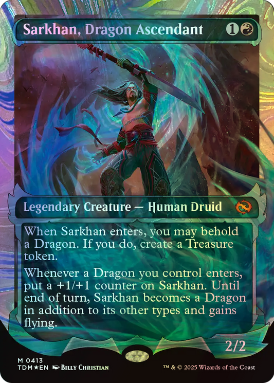 Sarkhan, Dragon Ascendant - Halo Foil (TDM) #413 [EN/F] s/o