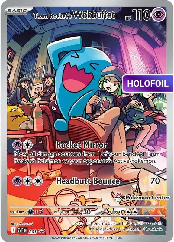 Team Rocket's Wobbuffet (Pokemon Center Exclusive) (SVP) #203_V2 [EN/H]