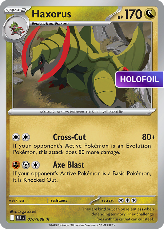 Haxorus (BLK) #70 [EN/H] s/o