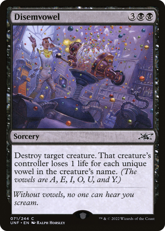 Disemvowel (UNF) #71 [EN/N]