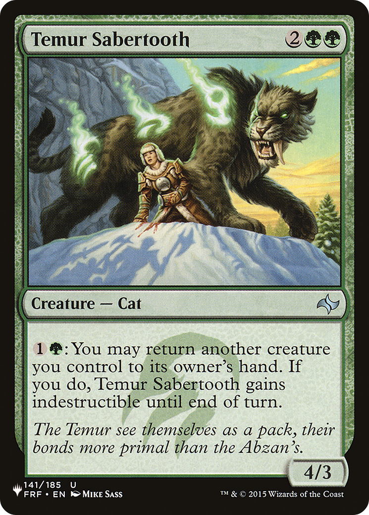 Temur Sabertooth (PLST) #FRF-141 [EN/N] s/o