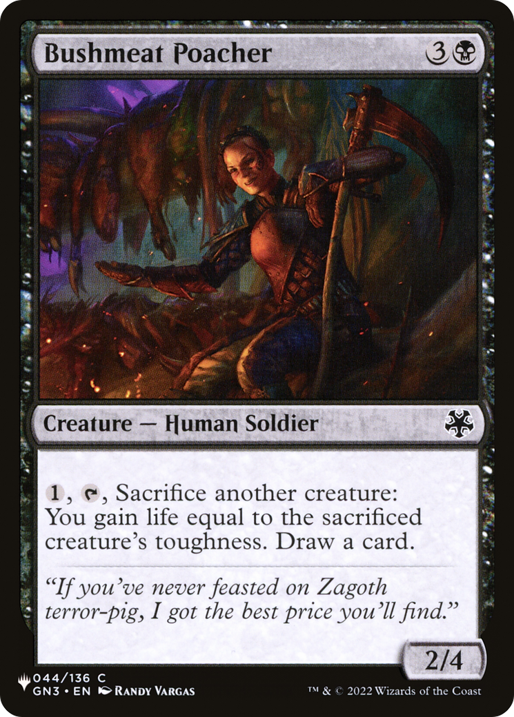 Bushmeat Poacher (PLST) #GN3-44 [EN/N]