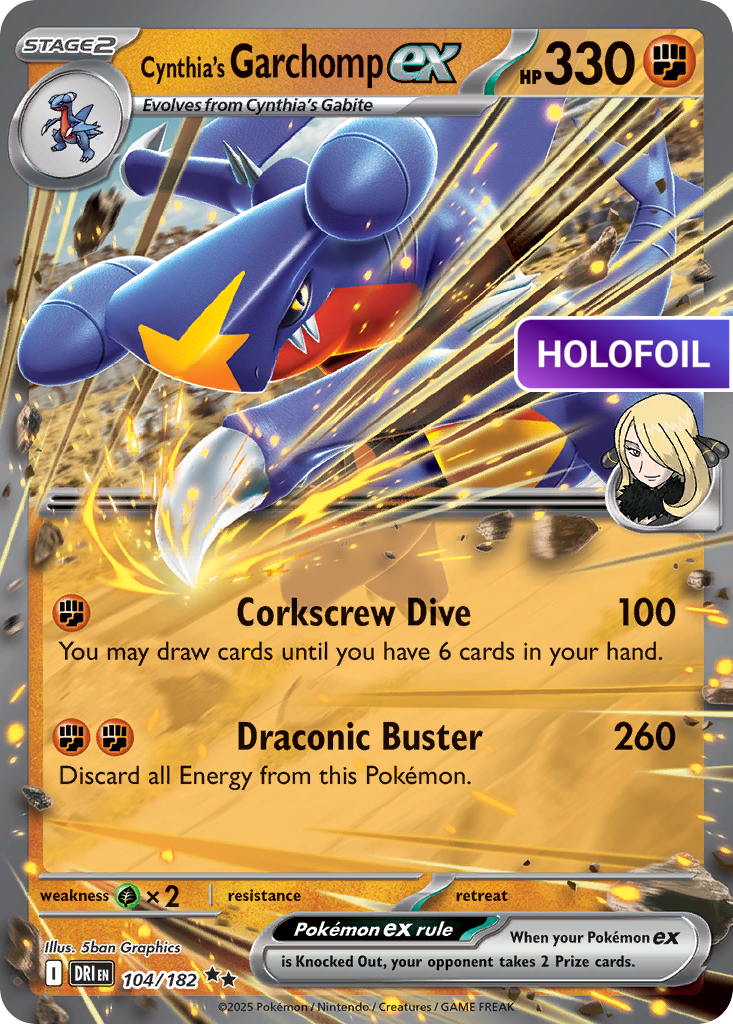 Cynthia's Garchomp ex (DRI) #104 [EN/H] s/o