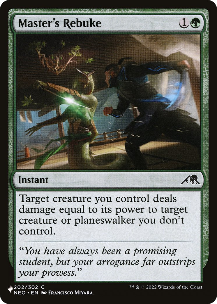 Master's Rebuke (PLST) #NEO-202 [EN/N]