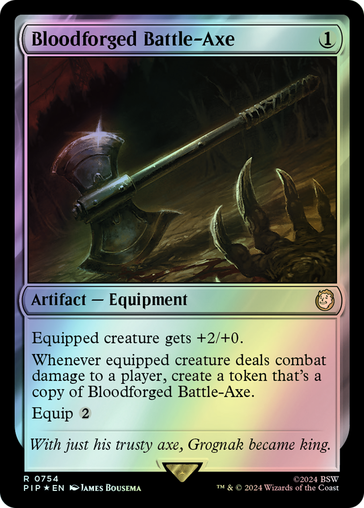 Bloodforged Battle-Axe - Surge Foil (PIP) #754 [EN/F]
