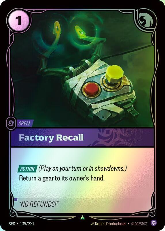 Factory Recall (SFD) #135 [EN/F] s/o