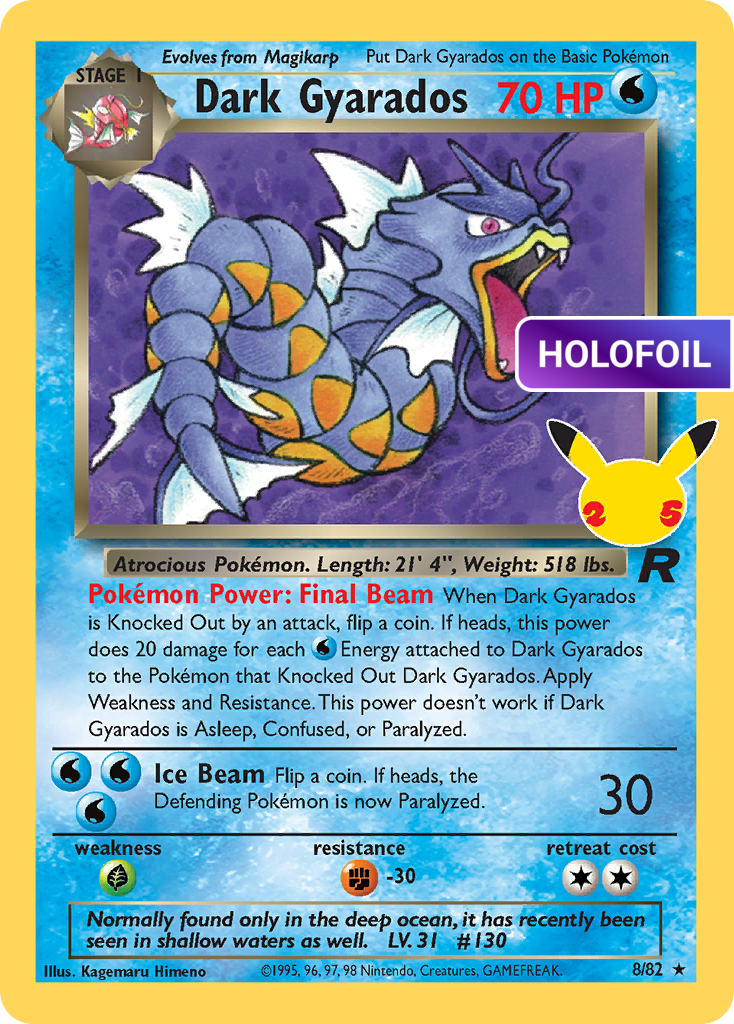 Dark Gyarados (CEL:CC) #8 [EN/H] s/o