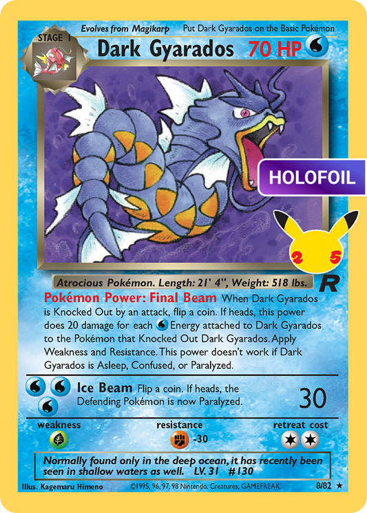 Dark Gyarados (CEL:CC) #8 [EN/H] s/o