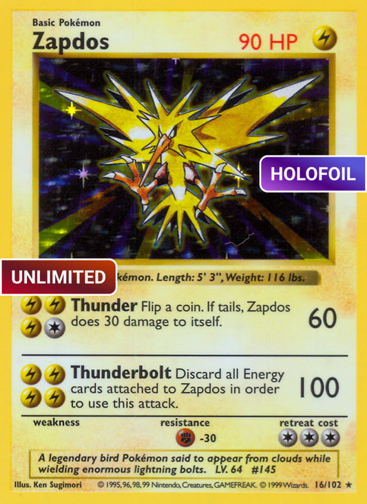 Zapdos (BS) #016 [EN/UH] s/o