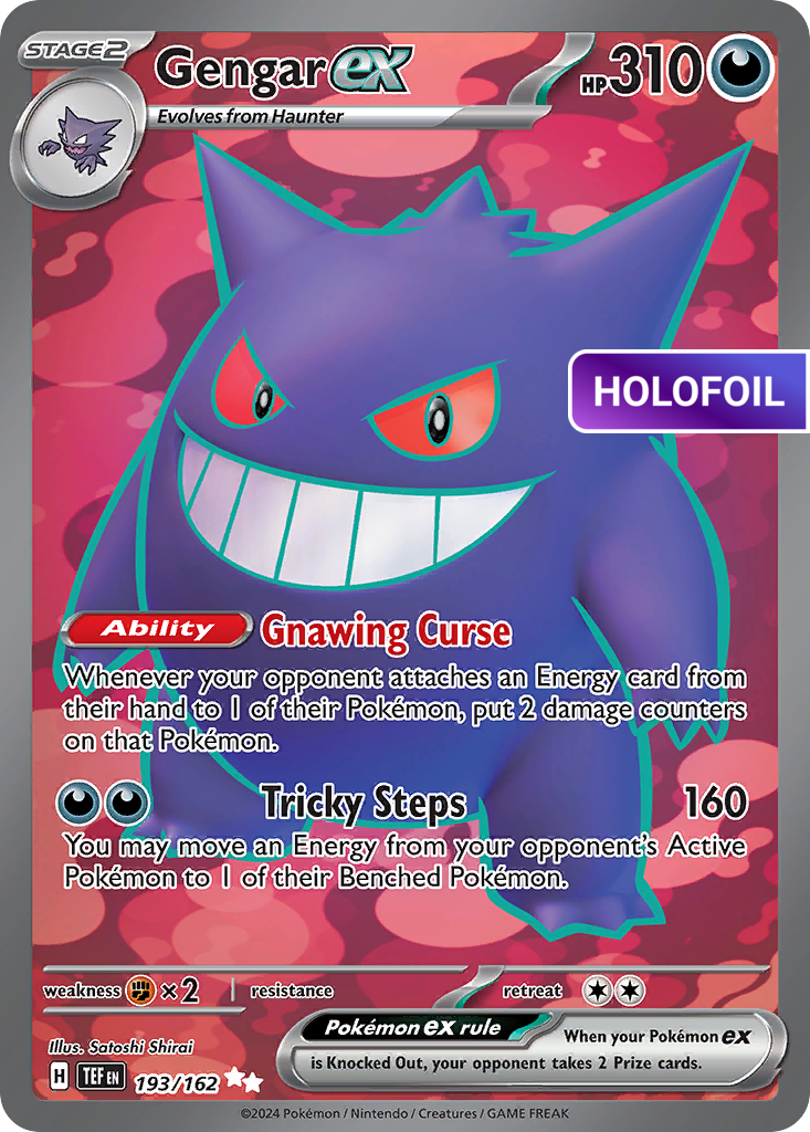 Gengar ex - 193/162 (TEF) #193 [EN/H] s/o