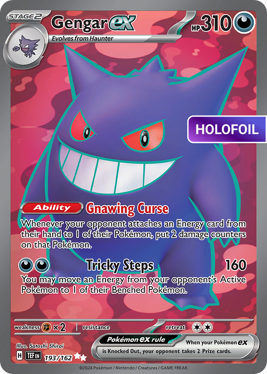 Gengar ex - 193/162 (TEF) #193 [EN/H] s/o