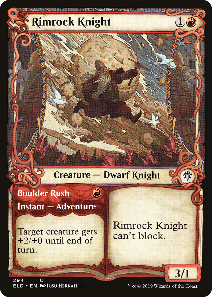 Rimrock Knight // Boulder Rush (ELD) #294 [EN/N] s/o