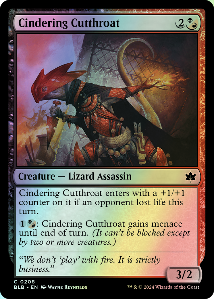 Cindering Cutthroat (BLB) #208 [EN/F]