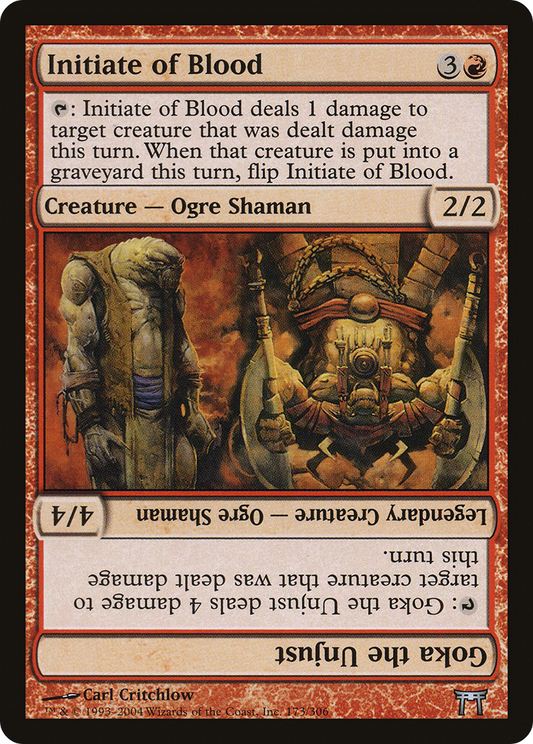 Initiate of Blood // Goka the Unjust (CHK) #173 [EN/N]