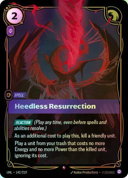 Heedless Resurrection (UNL) #142 [EN/F]