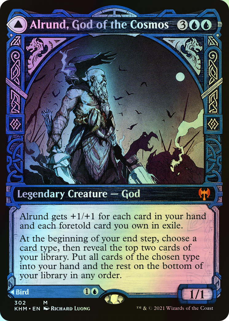 Alrund, God of the Cosmos // Hakka, Whispering Raven (KHM) #302 [EN/F]