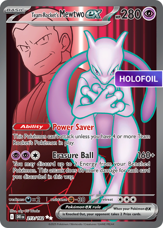 Team Rocket's Mewtwo ex (DRI) #213 [EN/H] s/o