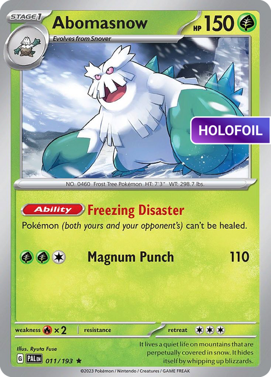 Abomasnow (PAL) #11 [EN/H] s/o