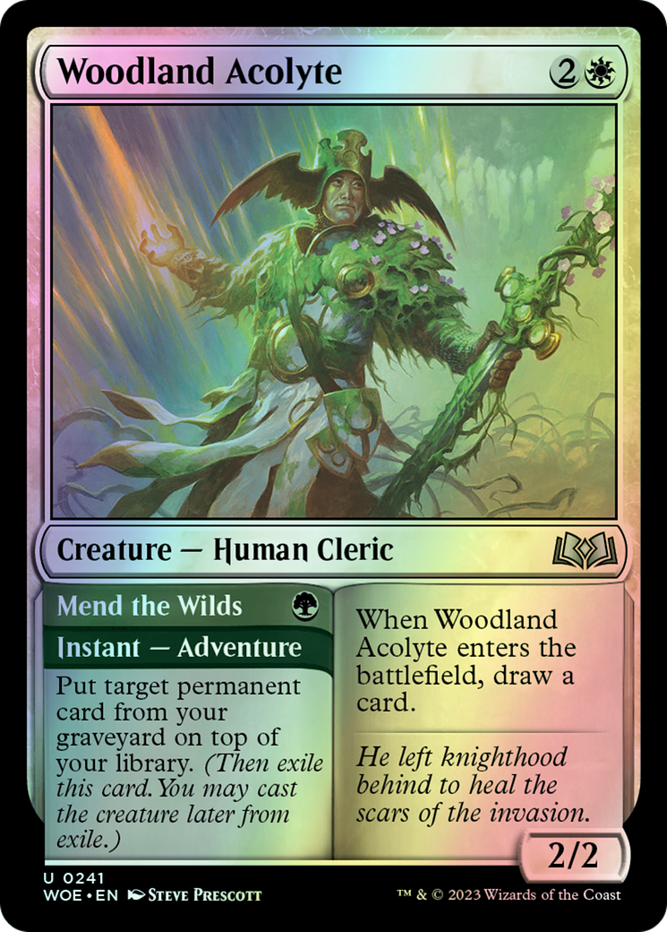 Woodland Acolyte // Mend the Wilds (WOE) #241 [EN/F]