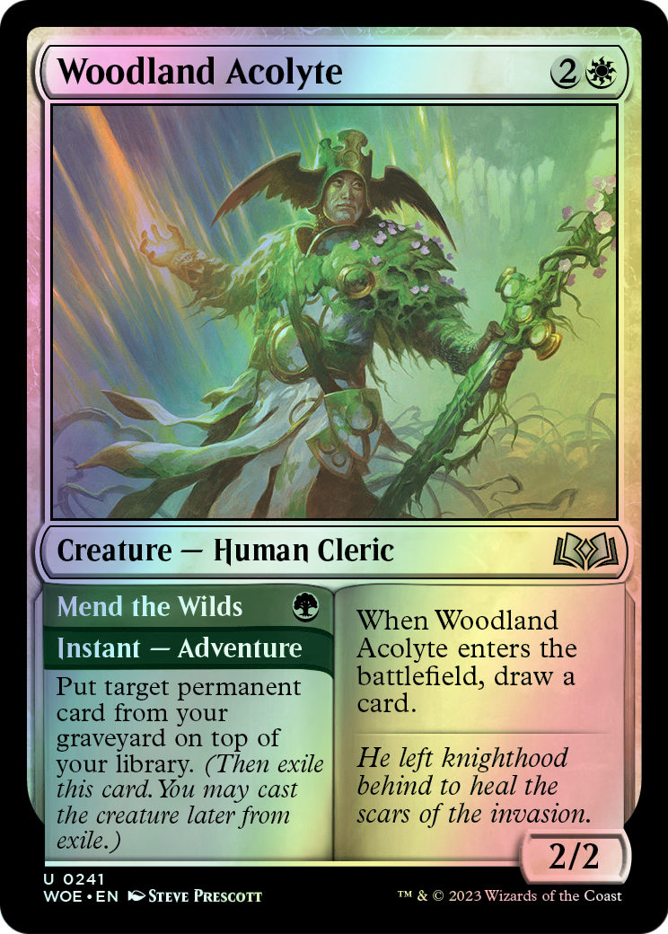 Woodland Acolyte // Mend the Wilds (WOE) #241 [EN/F]