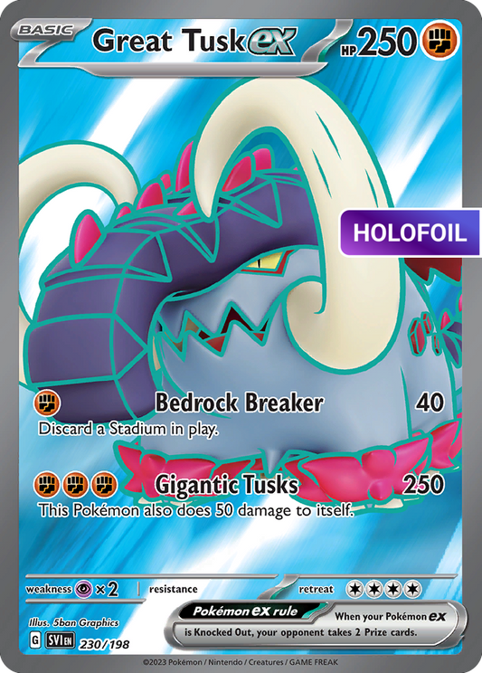 Great Tusk ex (SVI) #230 [EN/H] s/o