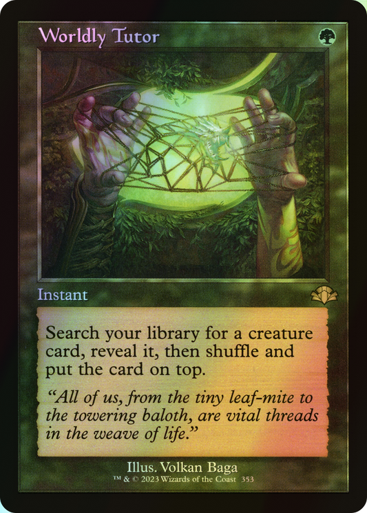 Worldly Tutor (DMR) #353 [EN/F] s/o