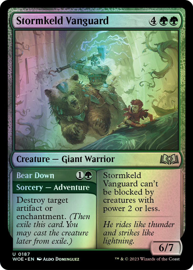Stormkeld Vanguard // Bear Down (WOE) #187 [EN/F]
