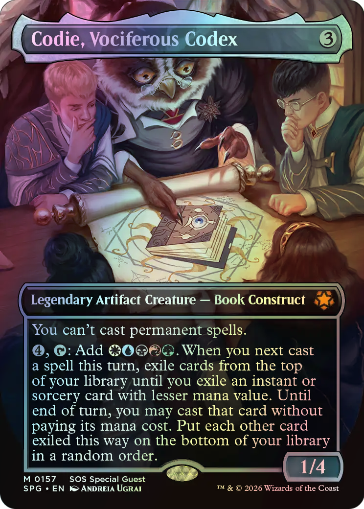 Codie, Vociferous Codex (SPG) #157 [EN/F]