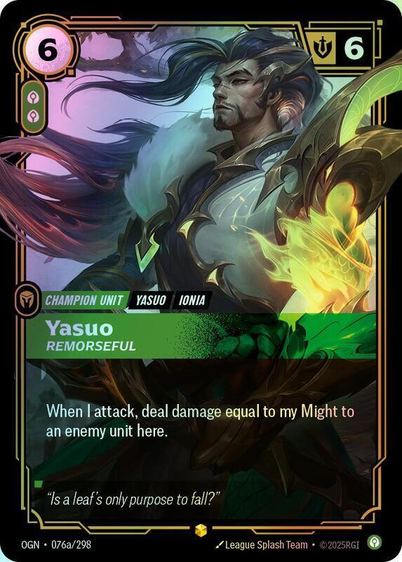 Yasuo - Remorseful (Alternate Art) (OGN) #076a [EN/F]