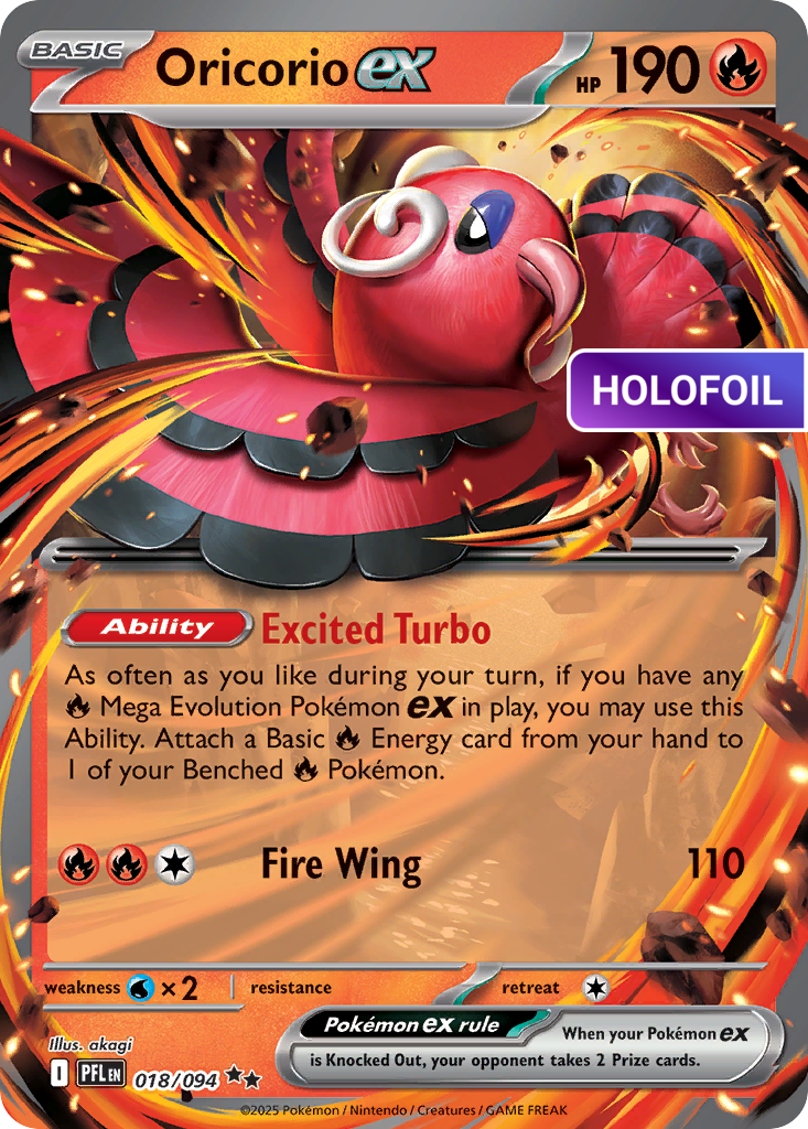 Oricorio ex - 018/094 (PFL) #018 [EN/H]