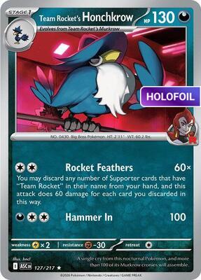 Team Rocket's Honchkrow (ASC) #127_V1 [EN/H] s/o