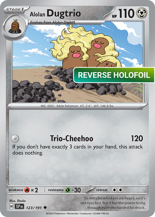Alolan Dugtrio (SSP) #123 [EN/R] s/o