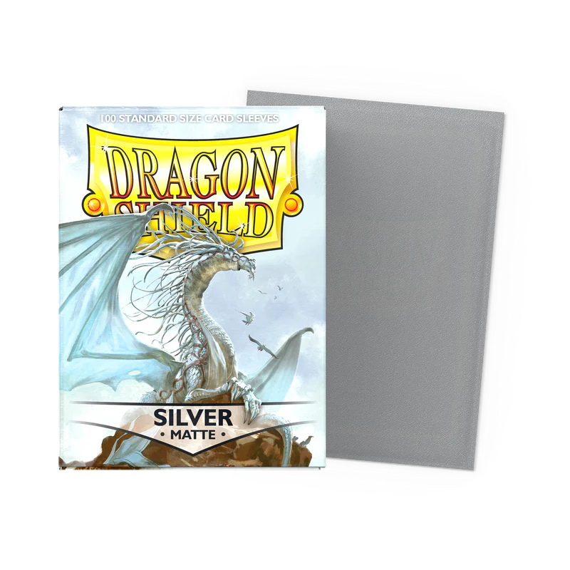 Dragon Shield Matte Sleeves - Silver (100-Pack)