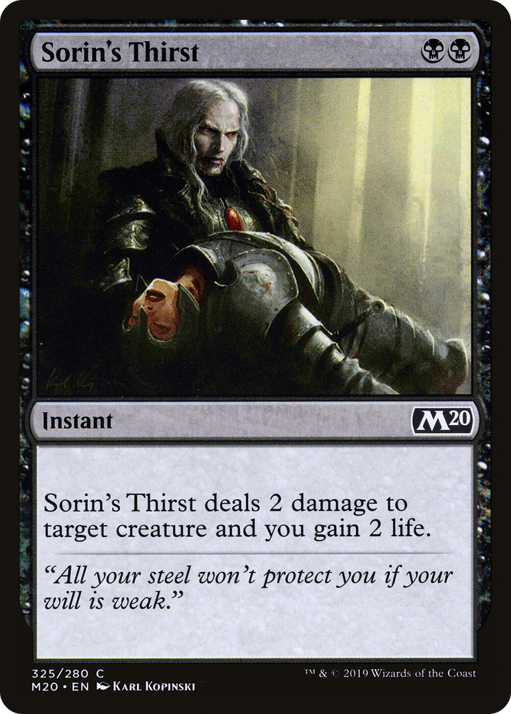 Sorin's Thirst (M20) #325 [EN/N]