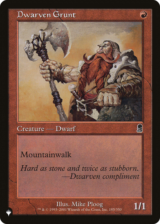 Dwarven Grunt (PLST) #ODY-185 [EN/N] s/o