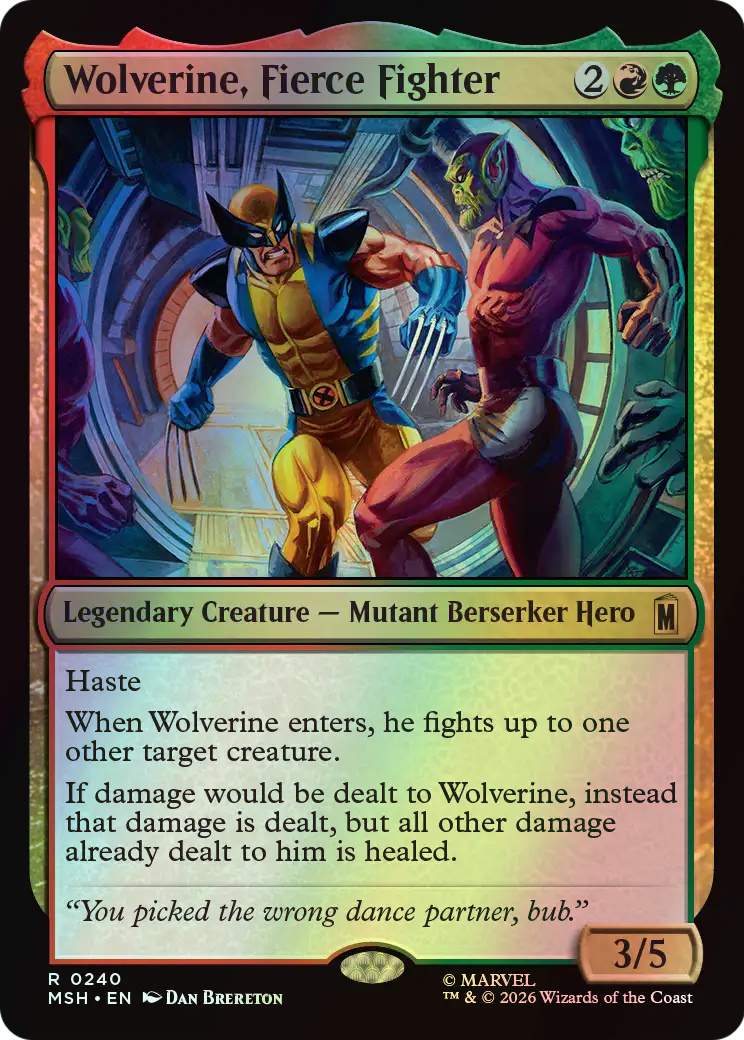 Wolverine, Fierce Fighter (MSH) #240 [EN/F]