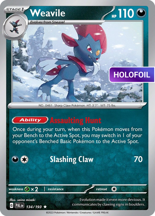 Weavile (PAL) #134 [EN/H] s/o