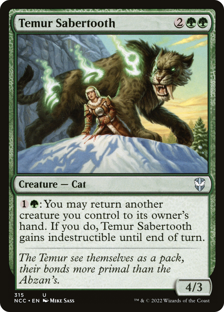 Temur Sabertooth (NCC) #315 [EN/N] s/o