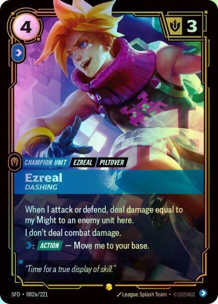 Ezreal - Dashing (Alternate Art) (SFD) #082a [EN/F] s/o