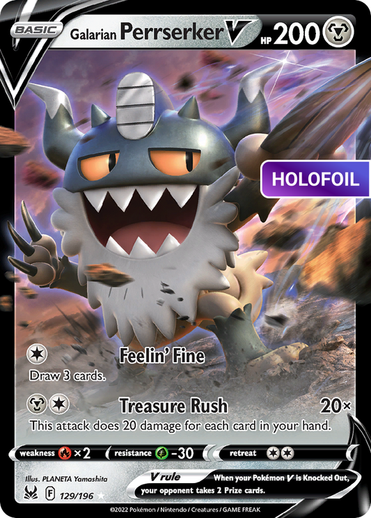 Galarian Perrserker V (LOR) #129 [EN/H] s/o