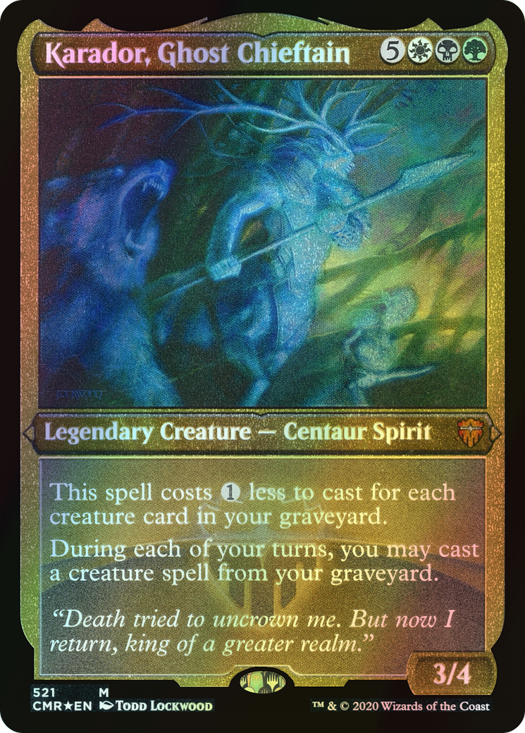 Karador, Ghost Chieftain (CMR) #521 [EN/E] s/o