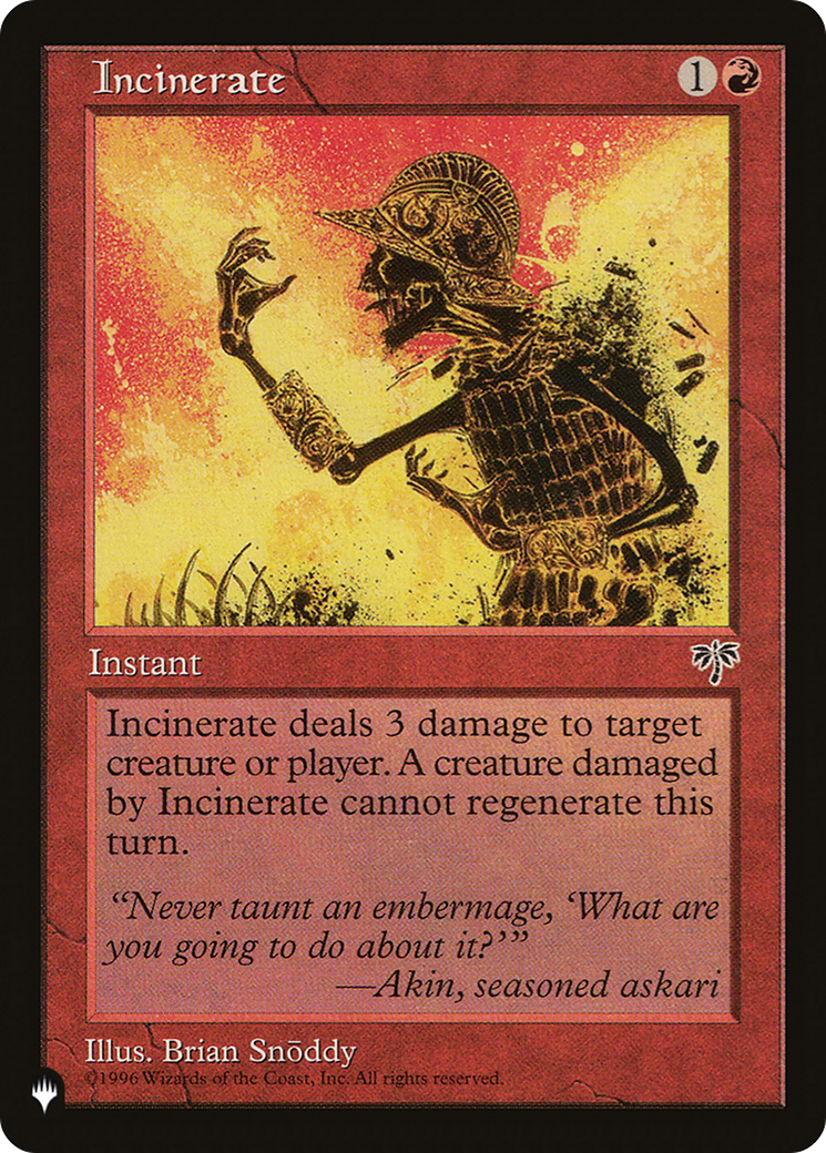 Incinerate (PLST) #MIR-184 [EN/N] s/o