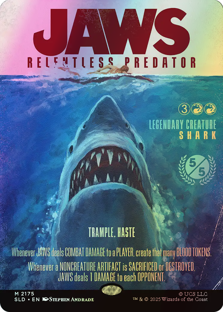 Jaws, Relentless Predator - Rainbow Foil (SLD) #2175 [EN/F]