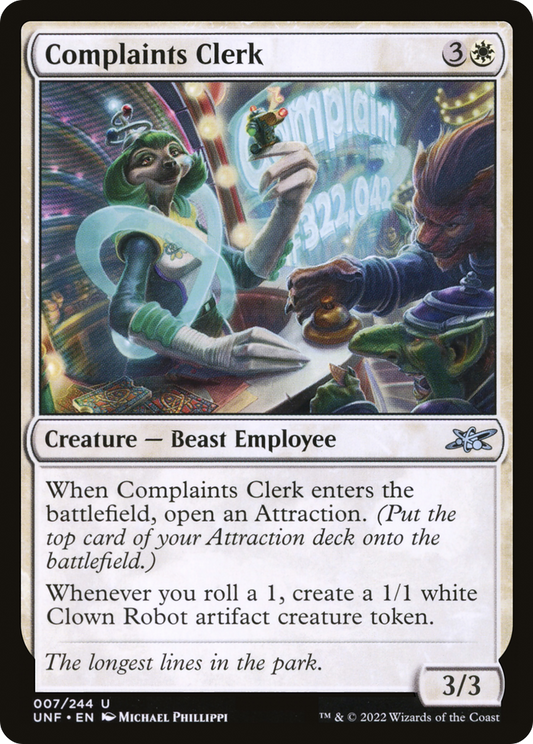 Complaints Clerk (UNF) #7 [EN/N] s/o