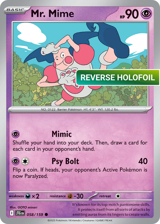 Mr. Mime (JTG) #058 [EN/R] s/o