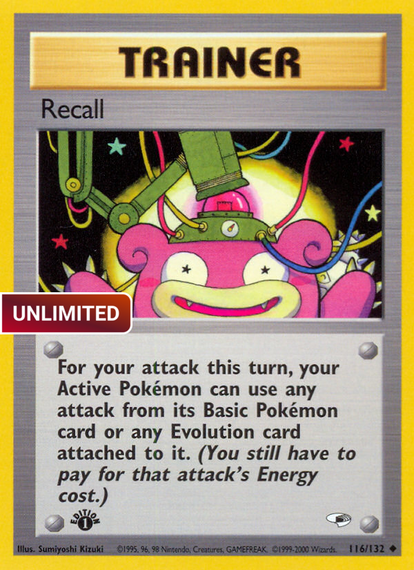Recall (G1) #116 [EN/U] s/o